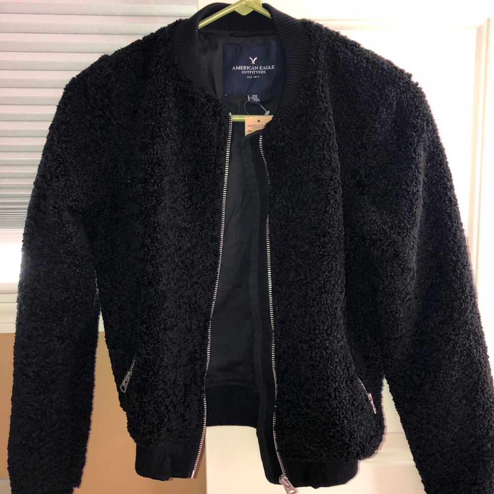 Black Bomber Coat